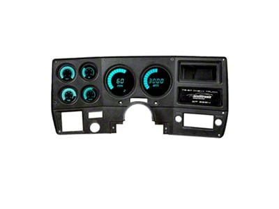 LED Digital Bargraph Gauge Panel; Teal (73-87 Blazer, C10, C20, Jimmy, K10, K15, K20)