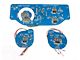 LED Digital Gauge Panel; Blue (69-70 Mustang)