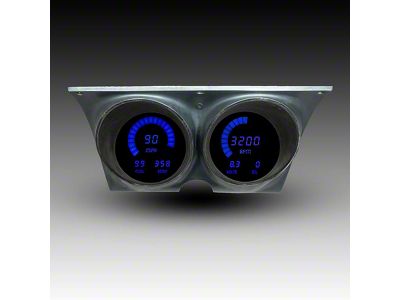 LED Digital Gauge Panel with GPS Sending Unit; Blue (67-68 Firebird)