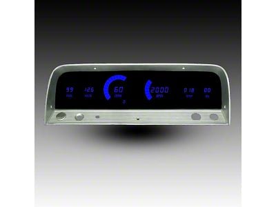 LED Digital Gauge Panel with GPS Sending Unit; Blue (64-66 C10, C20, K10, K20, Suburban)