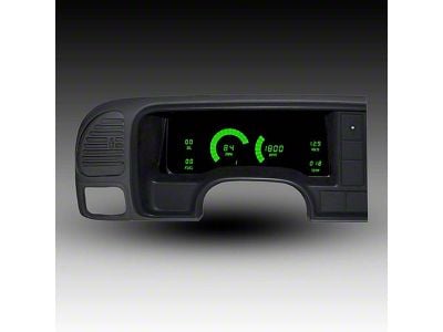 LED Digital Gauge Panel with GPS Sending Unit; Green (95-99 C1500, C2500, C3500, K1500, K2500, K3500)