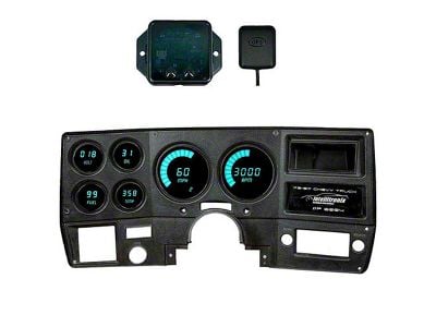 LED Digital Gauge Panel with GPS Sending Unit; Teal (73-87 Blazer, C10, Jimmy, K10, K15, K20)