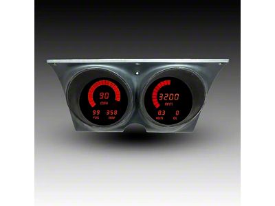 LED Digital Gauge Panel; Red (67-68 Firebird)