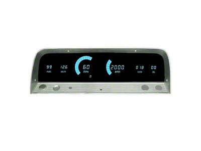 LED Digital Gauge Panel; Teal (64-66 C10, C20, K10, K20, Suburban)