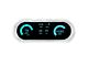 LED Digital Gauge Panel; Teal (62-65 Chevy II)