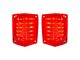 LED Tail Lights; Red Lens (70-72 El Camino)