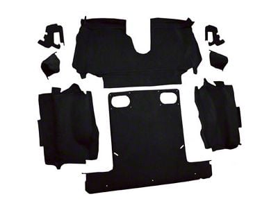 Rear Cutpile Molded Carpet; Black (86-89 Corvette C4 Convertible)