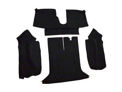 Rear Cutpile Molded Carpet; Black (94-96 Corvette C4 Coupe)