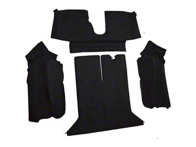 Rear Cutpile Molded Carpet; Black (92-93 Corvette C4 Coupe)