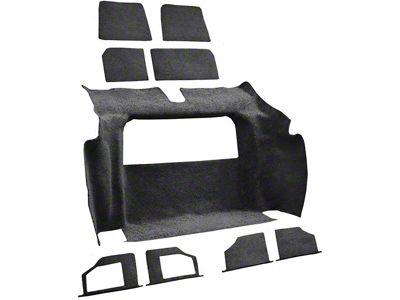 Rear Cutpile Molded Carpet; Charcoal (81-82 Corvette C3)