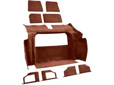 Rear Cutpile Molded Carpet; Cinnabar (81-82 Corvette C3)