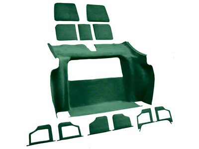 Rear Cutpile Molded Carpet; Dark Green (1979 Corvette C3 w/ 3-Compartment Doors)