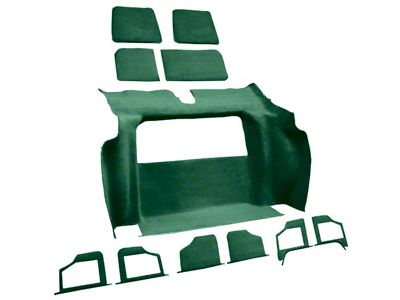 Rear Cutpile Molded Carpet; Dark Green (79-80 Corvette C3 w/ 2-Compartment Doors)