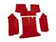 Rear Cutpile Molded Carpet; Flame Red (94-96 Corvette C4 Coupe)