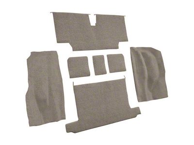 Rear Cutpile Molded Carpet with Heel Pad; Gray (73-75 Corvette C3 Convertible)