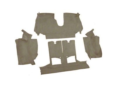 Rear Cutpile Molded Carpet with Heel Pad; Medium Beige (90-93 Corvette C4 Convertible w/ 2 Door Latches)