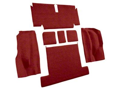 Rear Cutpile Molded Carpet with Heel Pad; Oxblood (71-75 Corvette C3 Coupe)