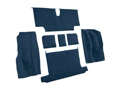 Rear Cutpile Molded Carpet with Heel Pad; Royal Blue (73-75 Corvette C3 Convertible)