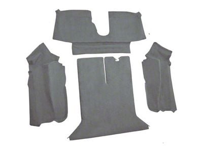 Rear Cutpile Molded Carpet with Heel Pad; Smoke (92-93 Corvette C4 Coupe)