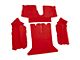 Rear Cutpile Molded Carpet with Heel Pad; Torch Red (90-93 Corvette C4 Coupe w/ 2 Door Latches)