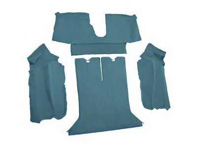 Rear Cutpile Molded Carpet; Metallic Blue (88-89 Corvette C4 Coupe)