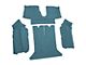 Rear Cutpile Molded Carpet; Metallic Blue (90-93 Corvette C4 Coupe w/ 2 Door Latches)