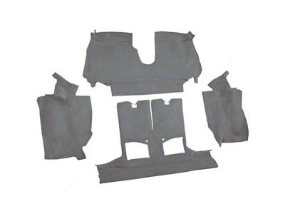 Rear Cutpile Molded Carpet; Smoke (90-93 Corvette C4 Convertible w/ 2 Door Latches)