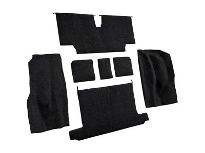 Rear Cutpile Molded Carpet without Heel Pad; Black (73-75 Corvette C3 Convertible)