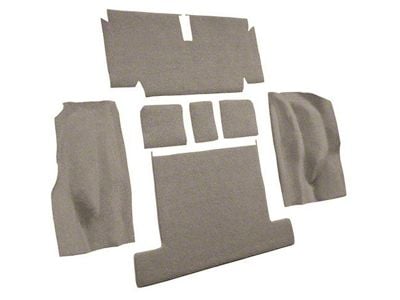 Rear Cutpile Molded Carpet without Heel Pad; Gray (71-75 Corvette C3 Coupe)