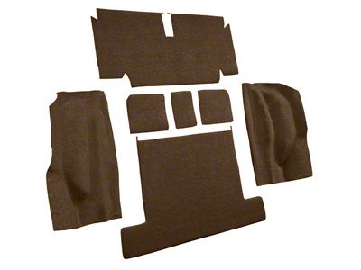 Rear Loop Molded Carpet with Heel Pad; Dark Saddle (71-75 Corvette C3 Coupe)