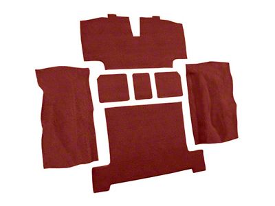 Rear Loop Molded Carpet with Heel Pad; Red (68-70 Corvette C3)