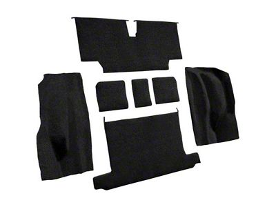 Rear Loop Molded Carpet without Heel Pad; Black (73-75 Corvette C3 Convertible)