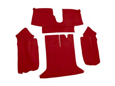 Rear Truvette Molded Carpet; Torch Red (94-96 Corvette C4 Coupe)