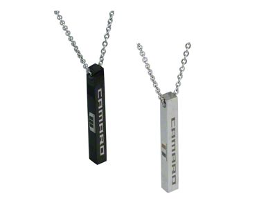 Camaro Bar Necklace; Black