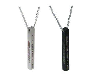 C7 Grand Sport Bar Necklace; Black