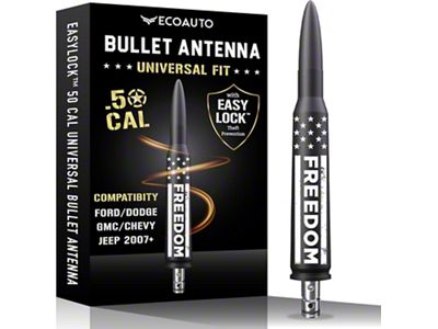 EcoAuto Easylock Bullet Antenna; Freedom (88-00 C1500, C2500, C3500, K1500, K2500, K3500)