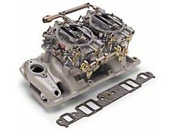 Edelbrock 2036 Manifold/Carb Kit Dual Quad Rpm Air Gap 390-428 Fe Ford