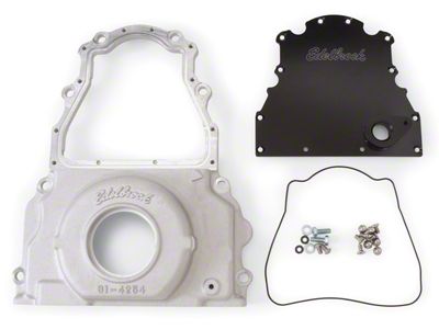 Edelbrock 4255 Timing Cover; 2-Piece For Gm Gen 4; Ls-Series