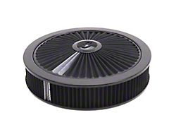 Edelbrock 43662 Air Cleaner; Pro-Flo; 14In. Round; With Breathable Lid; Black Element; Black Rim