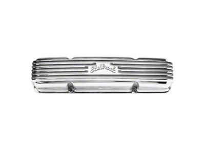 Edelbrock Classic Cast Aluminum Valve Covers without Holes; Tall; Polished (67-86 Small Block V8 Camaro)