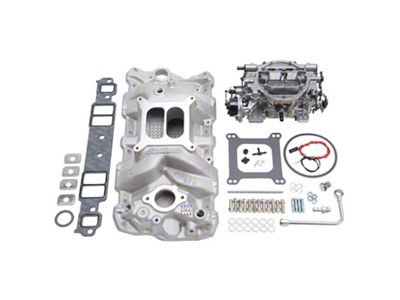 Edelbrock Performer RPM Intake Manifold and AVS2 Carburetor Kit; 800 CFM; Satin Finish (67-86 Small Block V8 Camaro)