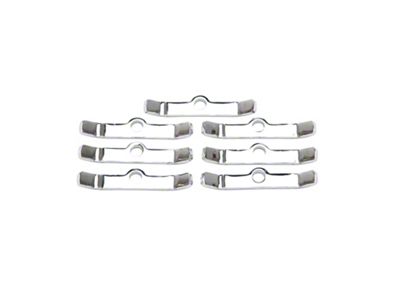 Edelbrock Valve Cover Hold-Down Tabs; Chrome (68-72 Big Block V8 Camaro)