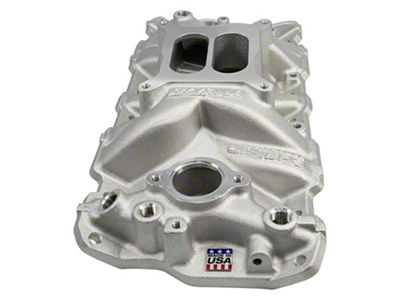 Edelbrock Performer EPS Intake Manifold; Satin (55-86 Small Block V8 Corvette C1, C2, C3 & C4 w/o Stock Hood)