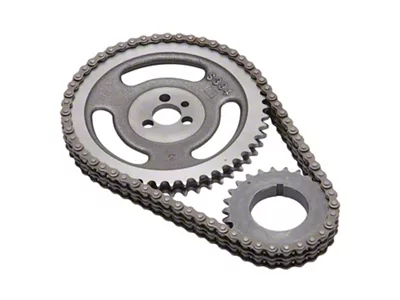 Edelbrock Performer-Link Adjustable True-Roller Timing Chain Set; OE Style Replacement (66-74 Corvette C2 & C3)