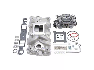 Edelbrock Performer RPM Intake Manifold and AVS2 Carburetor Kit; 800 CFM; Satin Finish (57-86 Small Block V8 Corvette C1, C2 & C3)