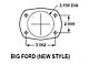 LEED Brakes Rear Disc Brake Conversion Kit with Vented Rotors for Ford New Style 9-Inch Large Bearing Rear Axles; Zinc Plated Calipers (57-70 Fairlane; 68-72 Montego; 68-76 Torino)