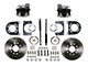 LEED Brakes Rear Disc Brake Conversion Kit with Vented Rotors for Ford 8 and 9-Inch Small Bearing Rear Axles; Zinc Plated Calipers (64-73 Mustang)