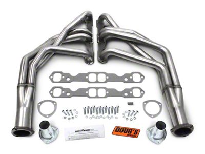 1-3/4-Inch 4-Tube Full Length Headers; Stainless Steel (68-74 Small Block V8 Chevy II, Nova)