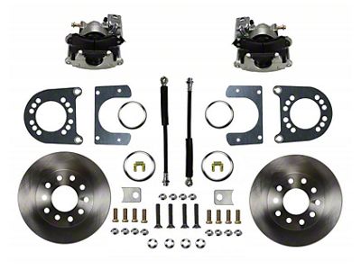 LEED Brakes Rear Disc Brake Conversion Kit; Zinc Plated Calipers (55-57 150, 210, Bel Air, Nomad)