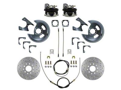 LEED Brakes Rear Disc Brake Conversion Kit with MaxGrip XDS Rotors; Zinc Plated Calipers (70-81 Firebird)